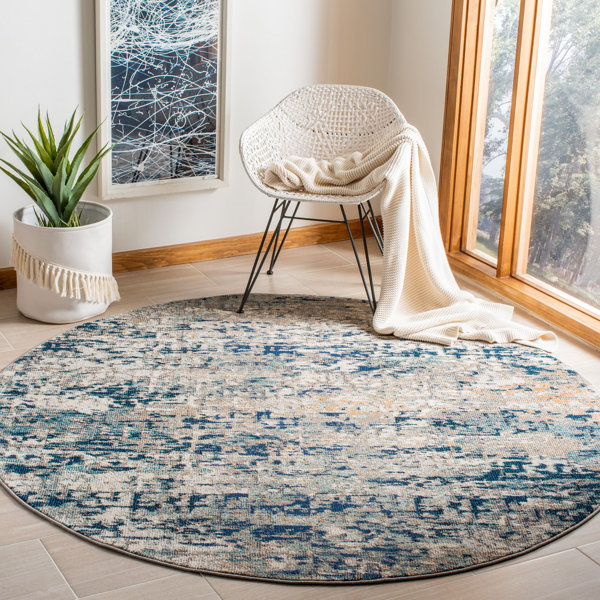 Langley Street Felty Abstract Area Rug in Grey / Blue & Reviews Wayfair